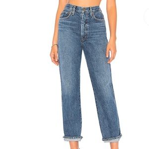 AGOLDE Pinch Waist High Rise Kick in Placebo